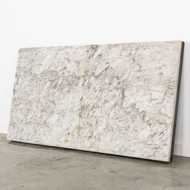 Bas Relief by José Vermeersch 🟢
Decorative carved Carrara marble with images of animals reminiscent of cave drawings. 
This monumental work consists of 2 front panels mounted on a back frame and on the front there is a copper alloy between the 2 panels.
120 cm wide, 60 cm high and 5 cm deep
Belgian 20th century art
#basrelief #marblebasrelief #sculpturedmarble #marbletabletop #marbleart #marbleartwork #josevermeersch #josévermeersch #josevermeersch100 #decorativeart #decorativeartist #primitiveart #primitiveartwork #belgianart #walldecoration #belgianartwork #artforsale #vintageinspiration #decoration #interior #homedecors #interiors #interiordesign #interiorstyling #vintageinteriorstyling #interiorinspiration #interiorideas #designinspiration #vintagedealer #vintageshop