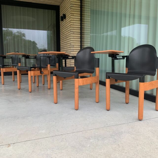 Flex 2000 chairs by Gerd Lange for Thonet
Set of 6 ‘aula’ chairs in birch, plastic and metal
Armrest with (removable) side table, 1 chair has 2 armrests
49 cm wide, 49 cm deep and 79 cm high, seat height 46 cm 
Stackable mid-century German design
🟢 For sale
#vintagefurniture #design #iconicdesign #GerdLange #gerdlangechair #thonet #thonetchair #westgermany #germandesign #vintagedesign #birch #stoel #chair #diningchair #chaise #stoel #flex2000 #aulachair #designchair #chaisedesign #designchair #decoration #interior #decor #homedecor #homedecors #interiordesign #interiorstyling #vintageinteriorstyling #sustainabledesign